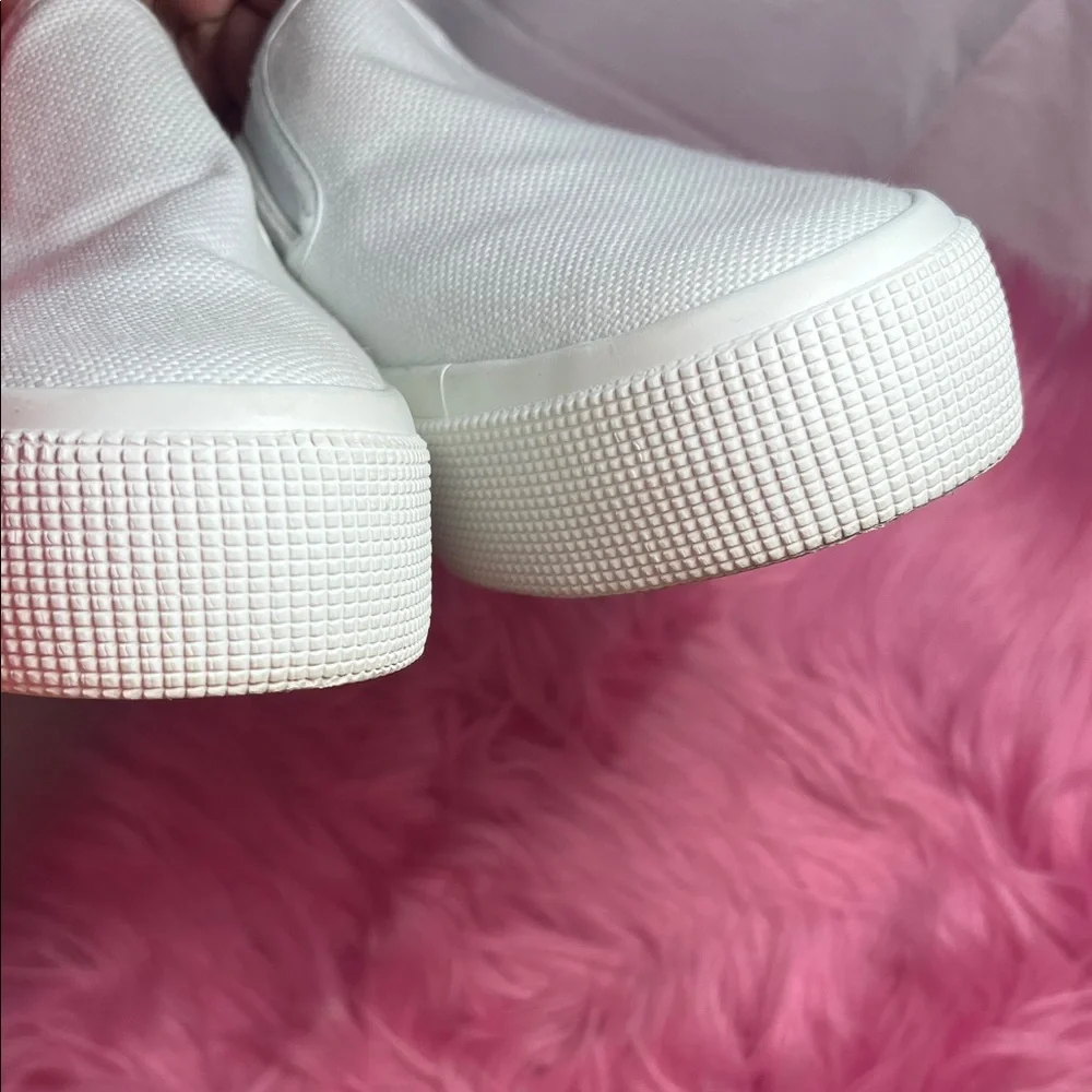 Superga Classic White Canvas Slip-Ons